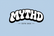 Logo with 'MYTHD' text on a light blue background