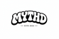 Logo with 'MYTHD' text on a light blue background